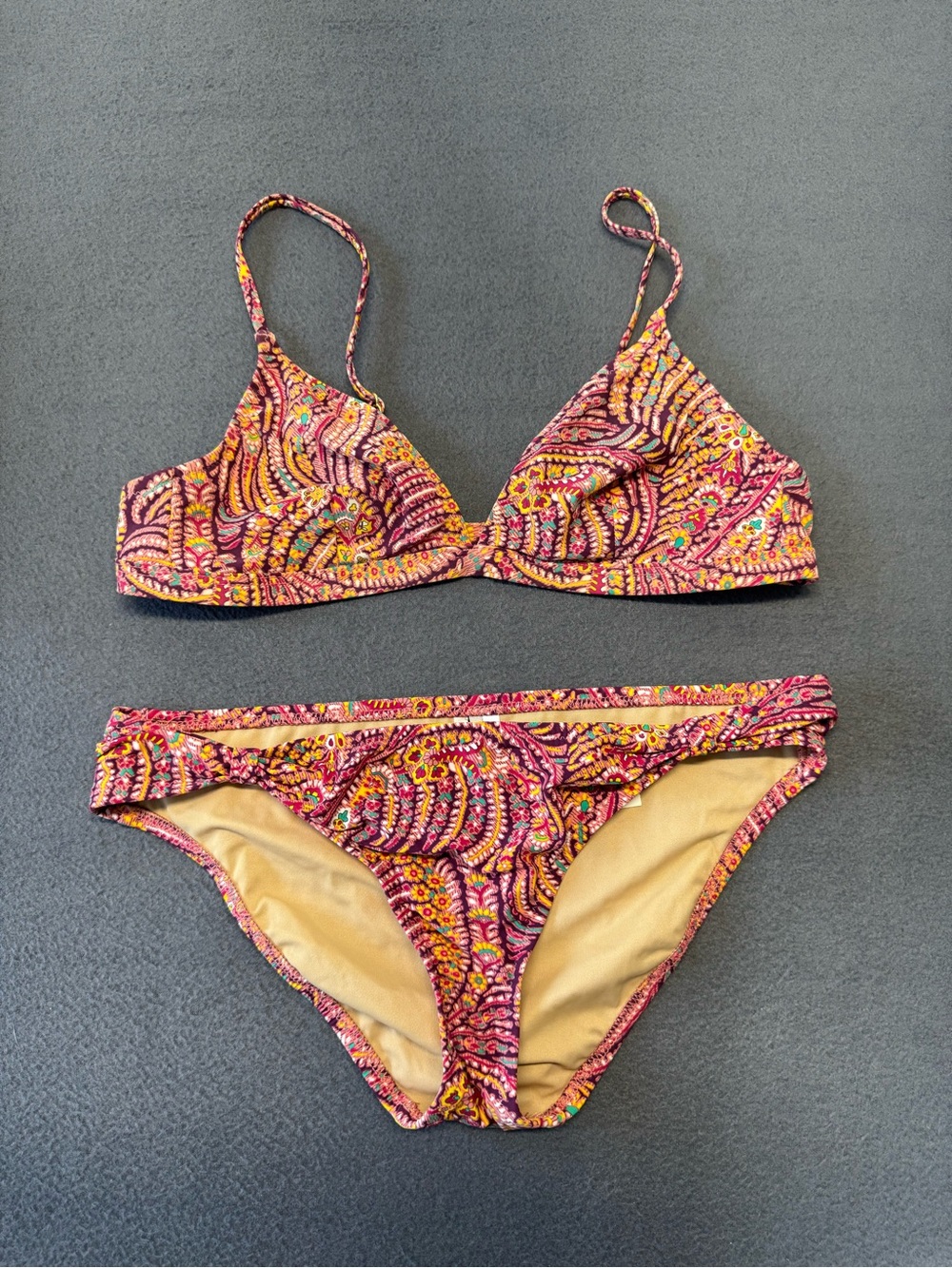 J. Crew Women’s Pink Paisley Two-Piece Bikini Set